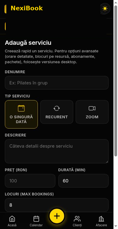 Formular adaugă serviciu